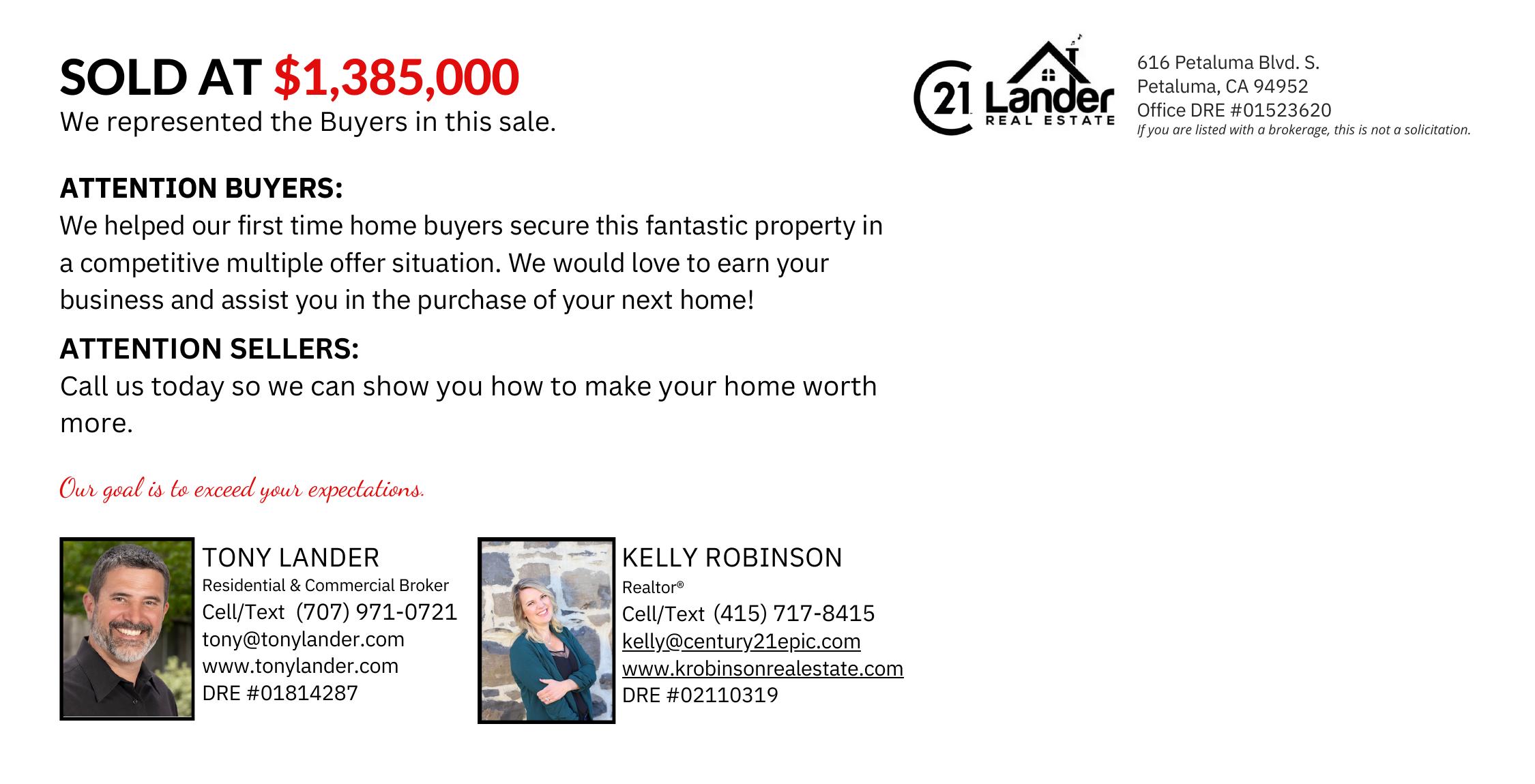 Espalda Court - Sold at $1,385,000
