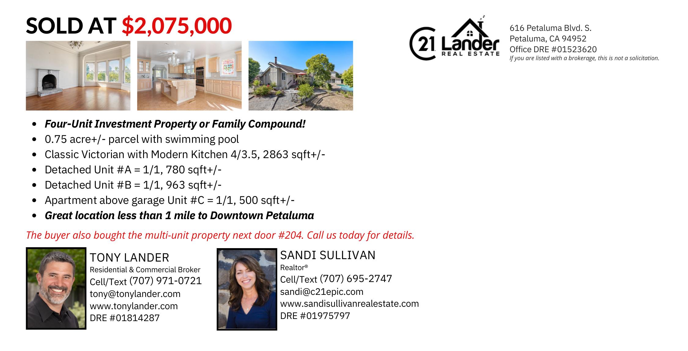 Sunnyslope Avenue - Sold at $2,075,000