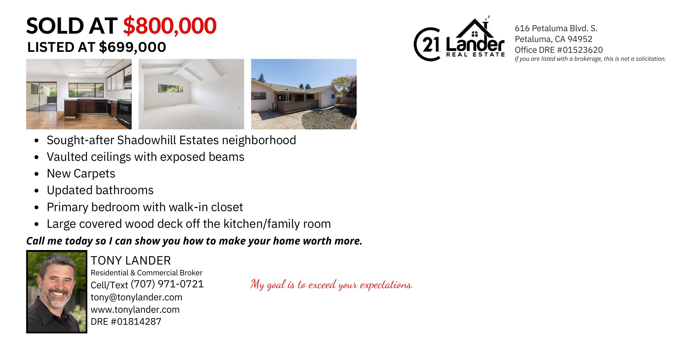 1137 Sunnyslope Drive - Sold at $800,000